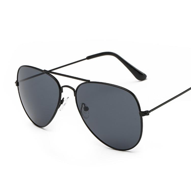 Classic Aviator Metal Sunglasses GR Black Gray 