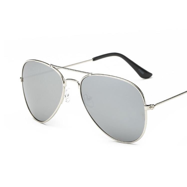 Classic Aviator Metal Sunglasses GR Silver Mirrored 
