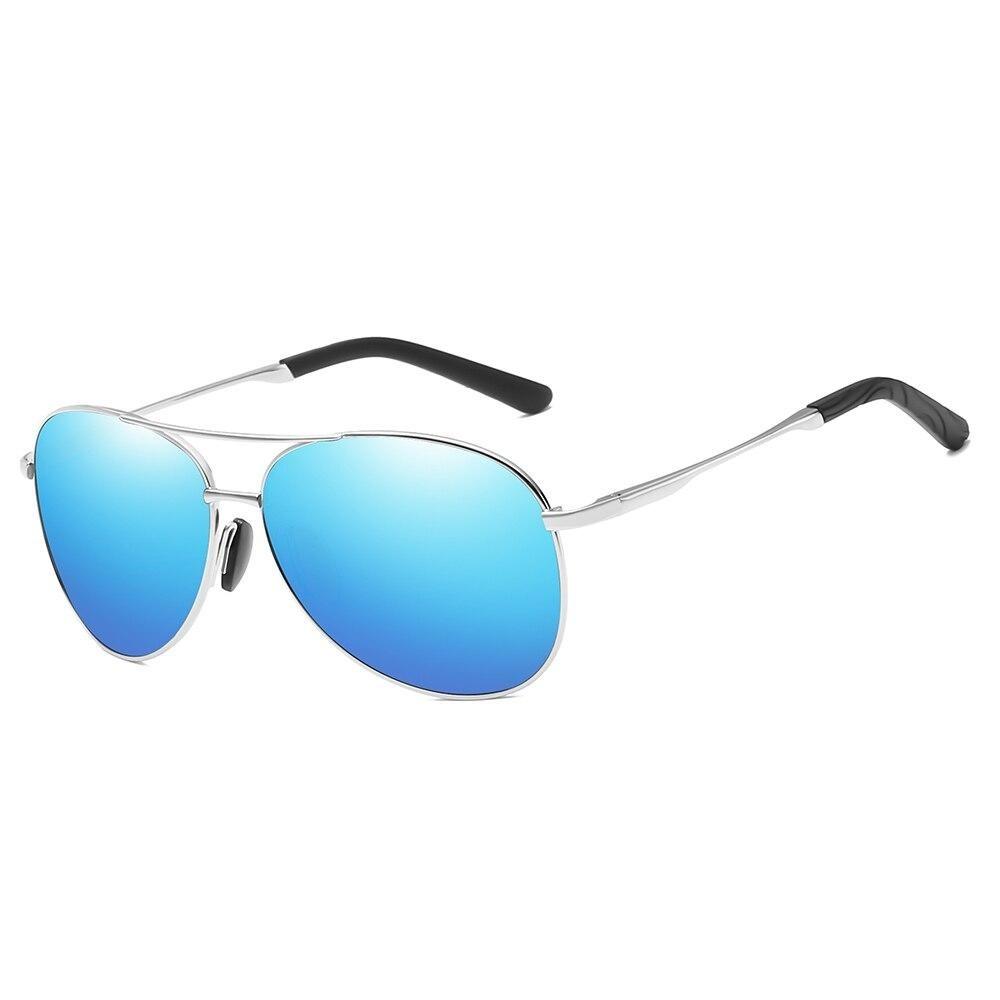 Classic Aviator Polarized Sunglasses GR Blue Mirror 