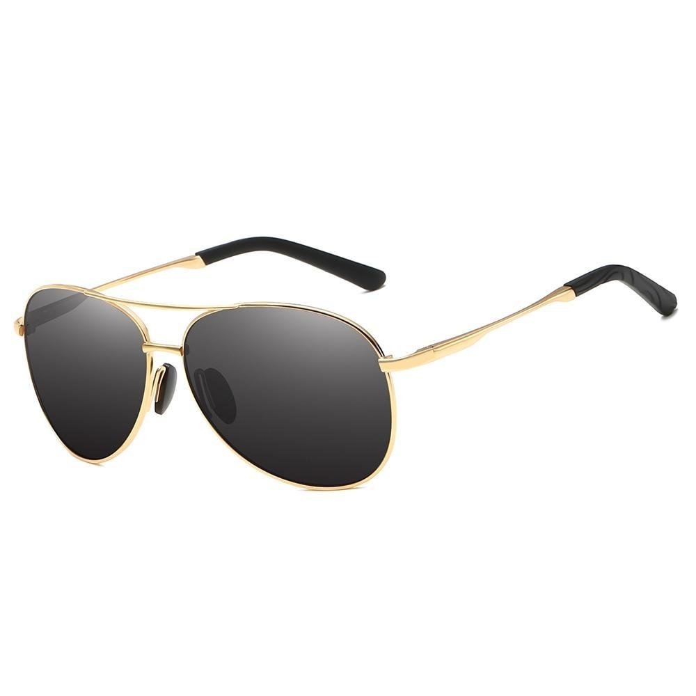 Classic Aviator Polarized Sunglasses GR Gold Gray 