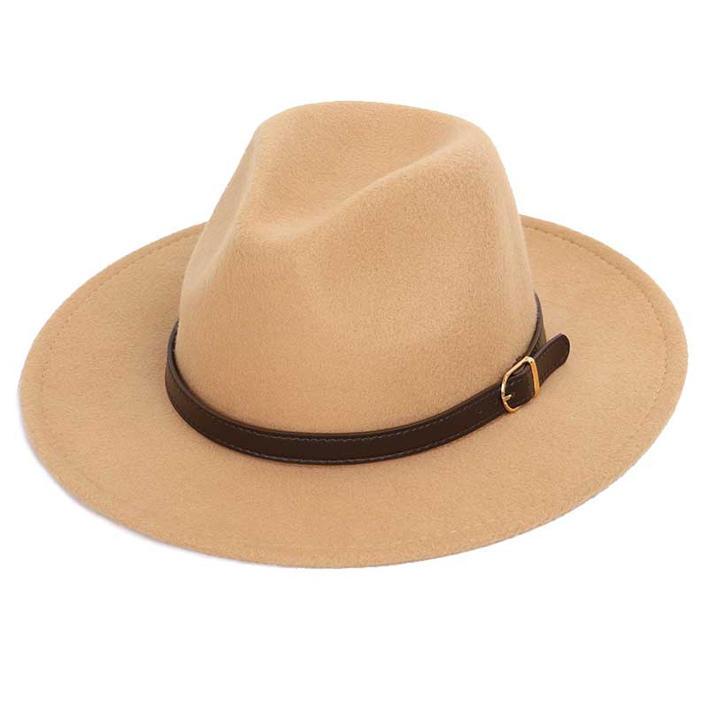 Classic Fedora With Leather Band GR Khaki 56-58CM 
