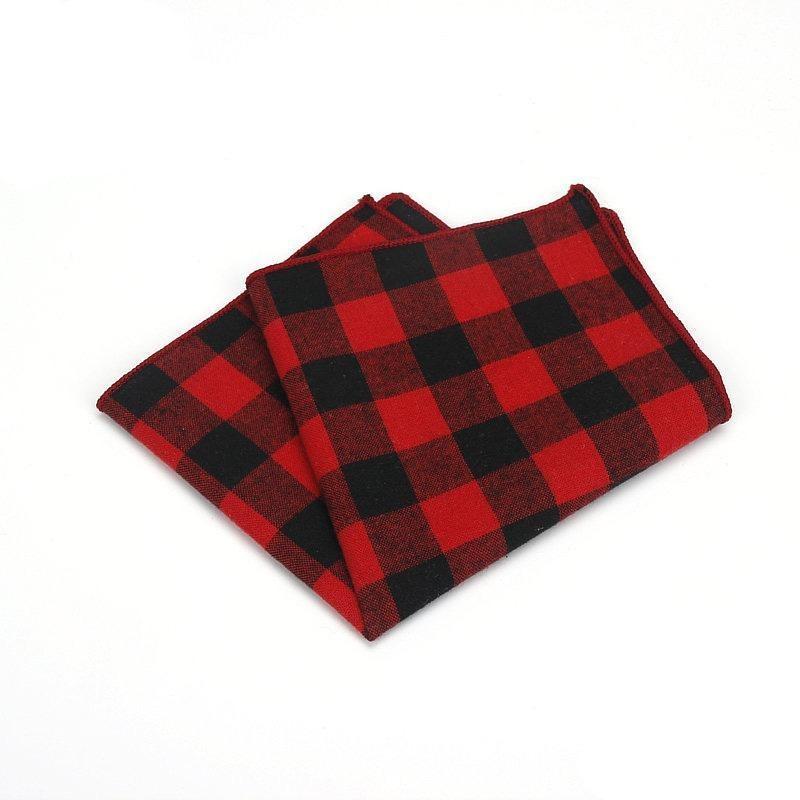 Classic Gingham Cotton Handkerchief GR Large Red Check 