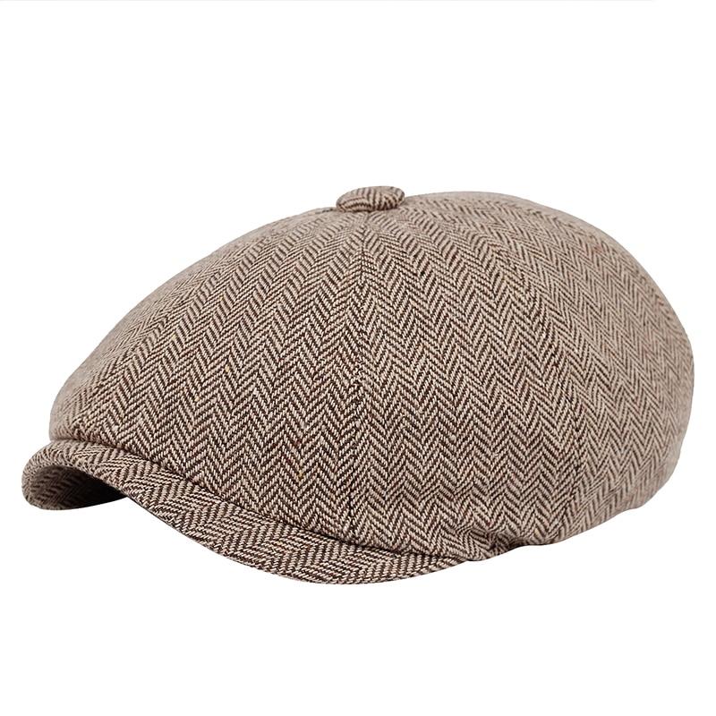 Classic Herringbone Newsboy Cap Gentleman Rules