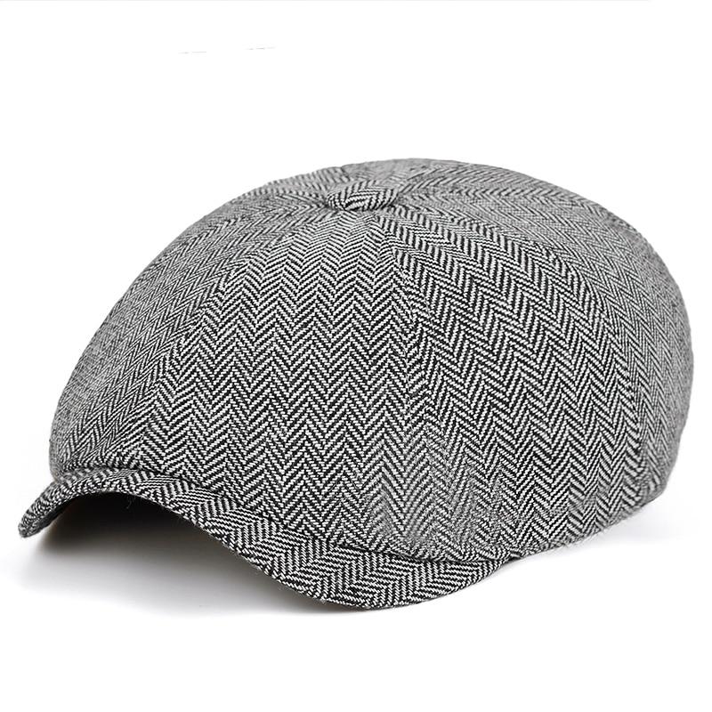 Classic Herringbone Newsboy Cap Gentleman Rules