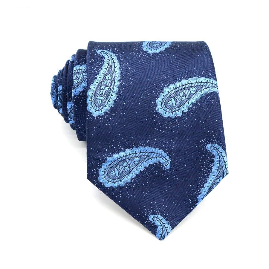 Classic Paisley Silk Tie GR Blue 