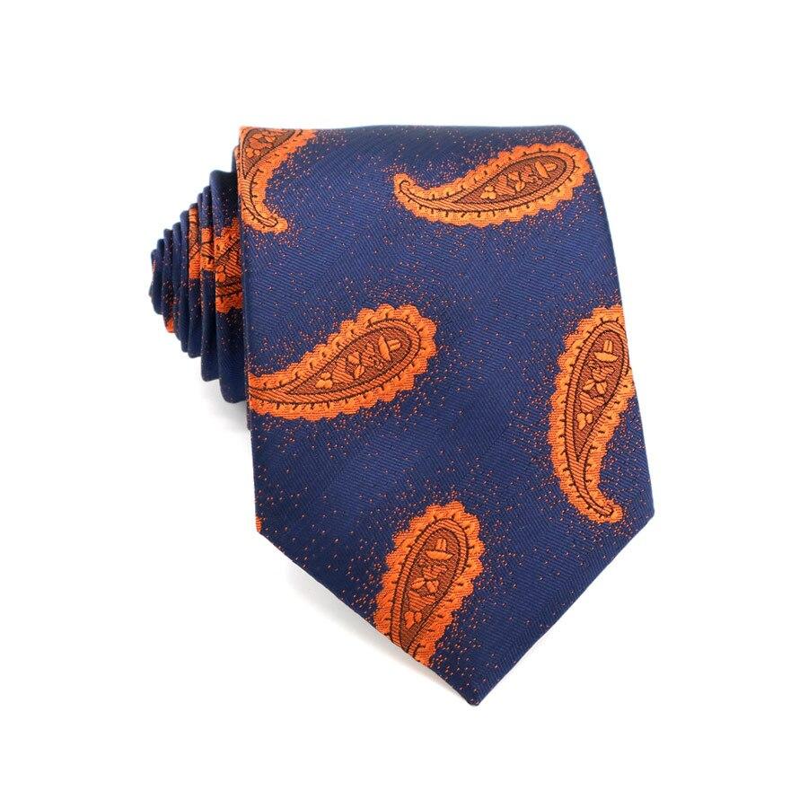 Classic Paisley Silk Tie GR Orange 