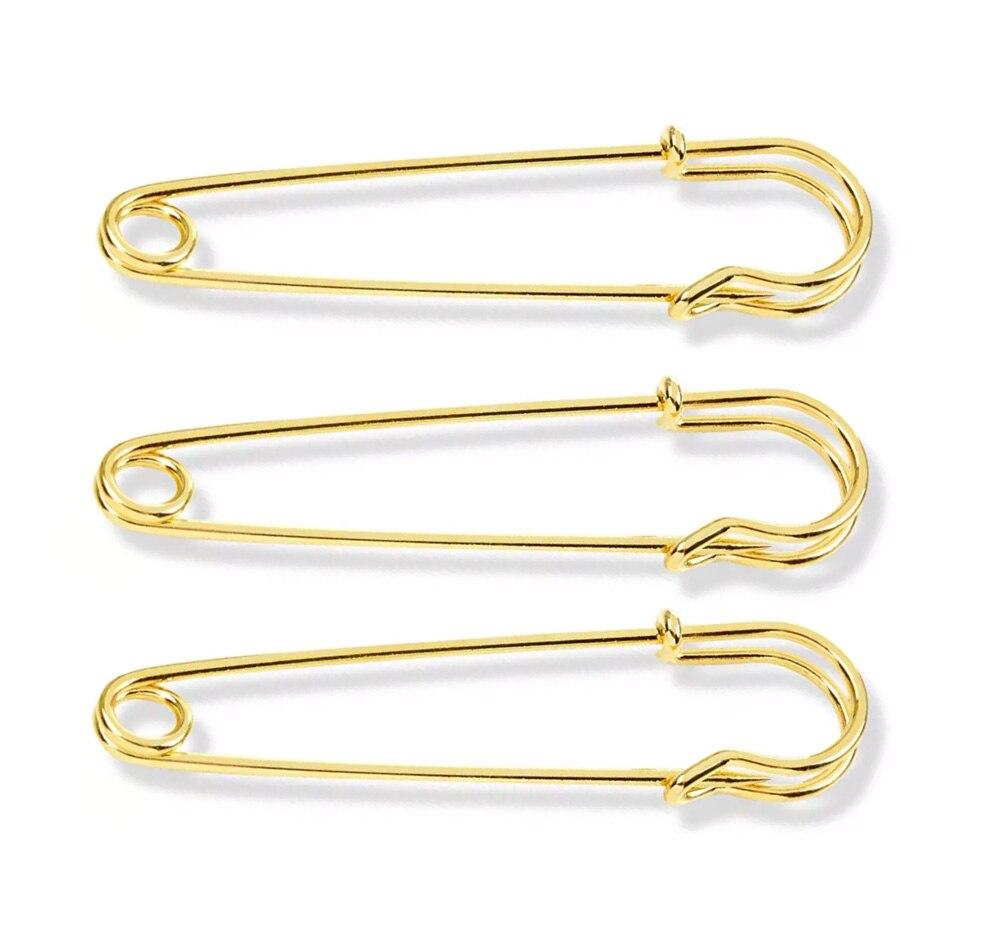 Classic Safety Collar Pin 3 Pcs GR Gold 