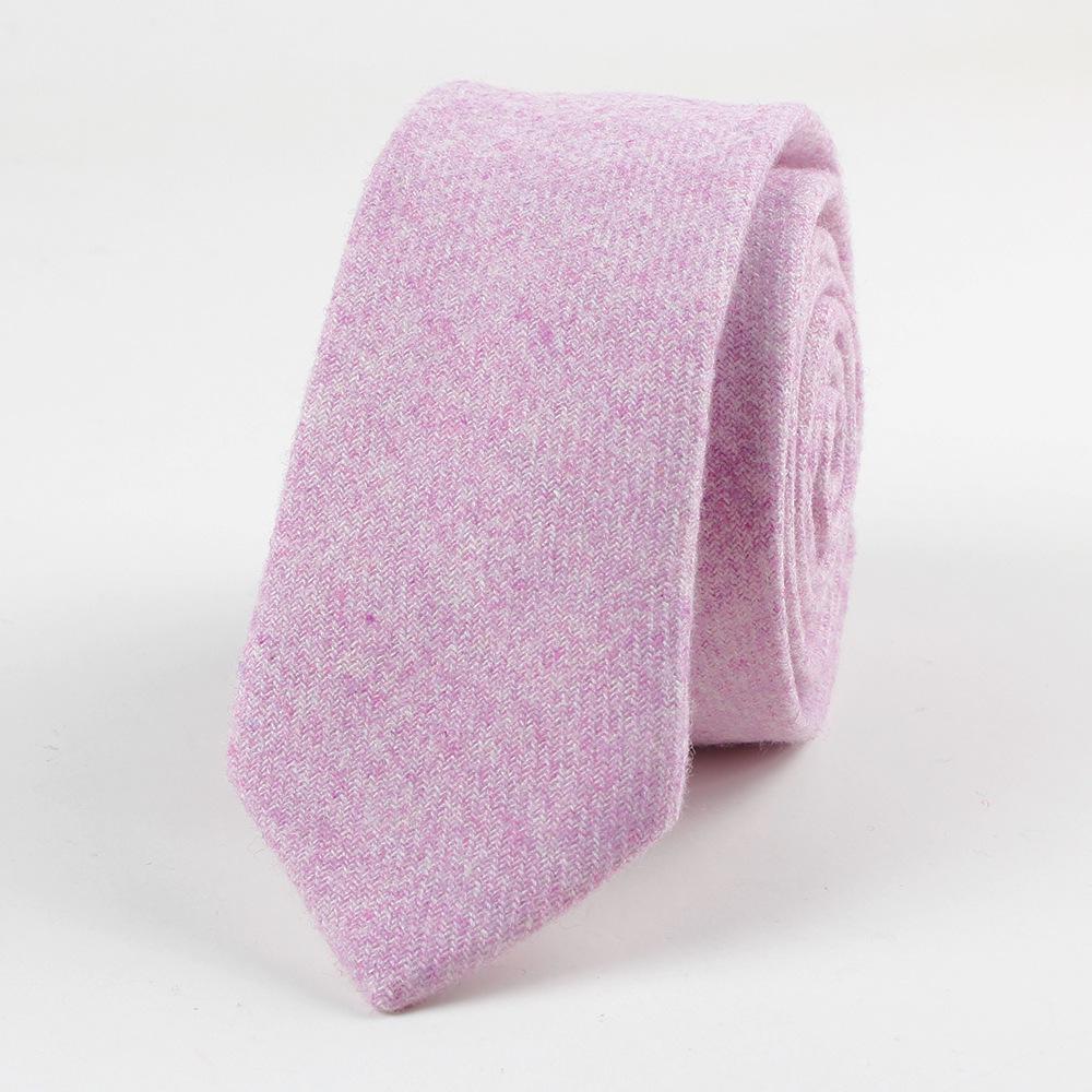 Classy Solid Wool Tie GR Purple 