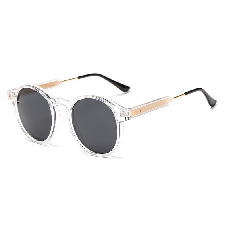 Claude Round Transparent Sunglasses GR Grey 