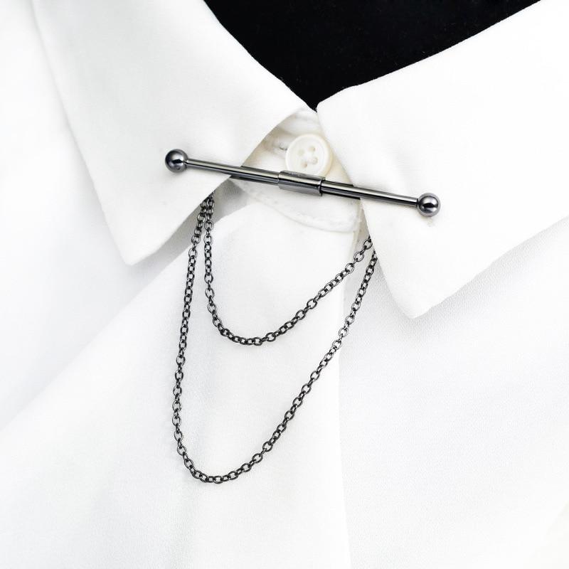 dress shirt collar clips Collar Clip With Chain
