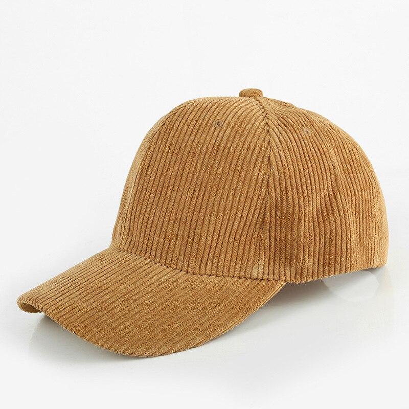 Corduroy Baseball Cap GR Coffee Brown Adjustable 