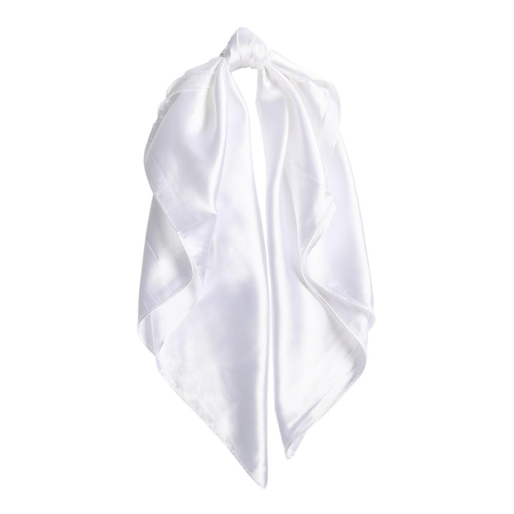Cote Azur Silk Neckerchief GR Solid White 