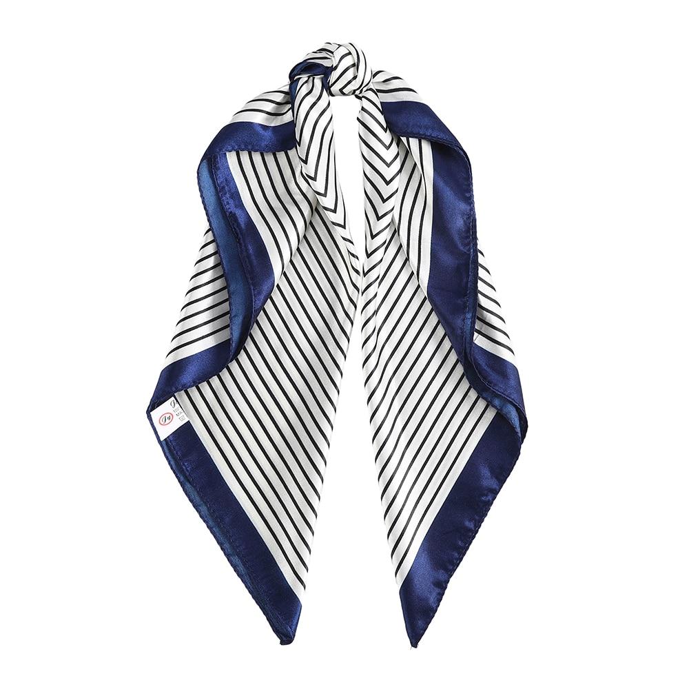 Cote Azur Silk Neckerchief GR Stripe Blue 