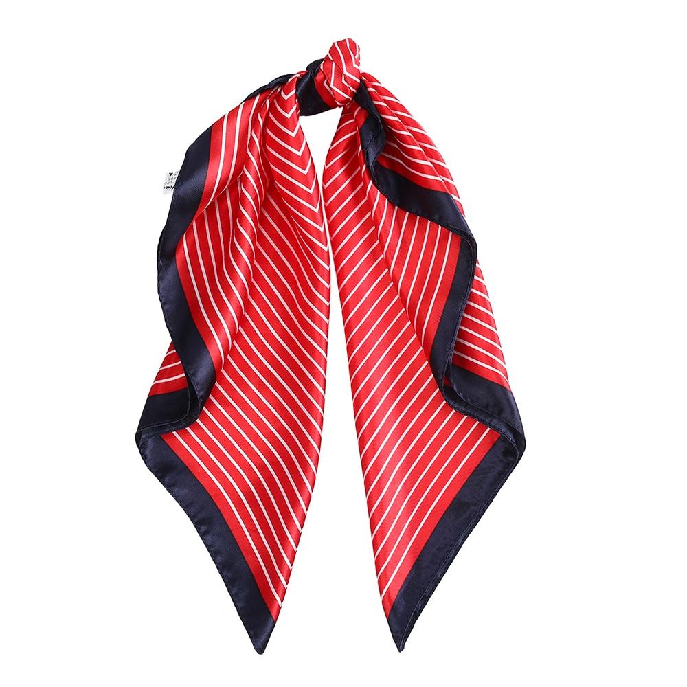 Cote Azur Silk Neckerchief GR Stripe Red 