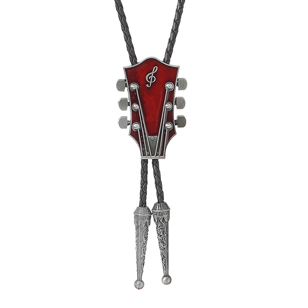 Country Guitar Bolo Tie GR Red 