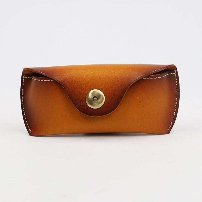 Cow Leather Sunglass Case GR Brown 