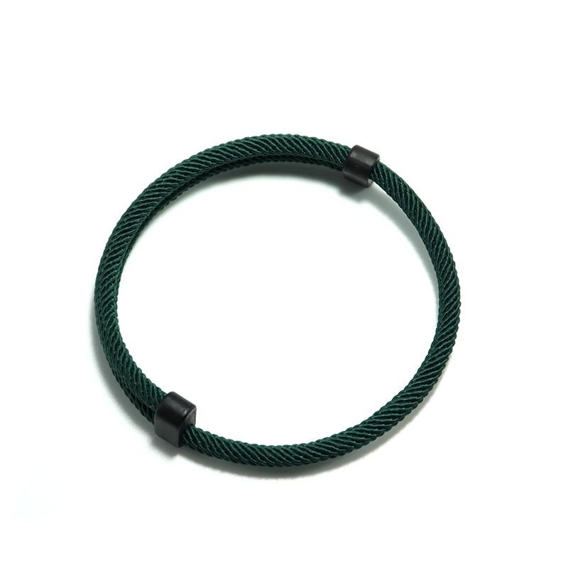 Delhi Meditation Rope Bracelet GR Green 