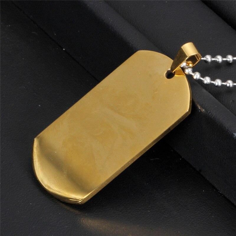 Dog Tag 316L Stainless Steel Pendant Necklace GR 
