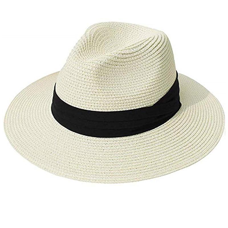Domenico Classic Straw Panama Hat GR Ivory White 56 - 58 cm 