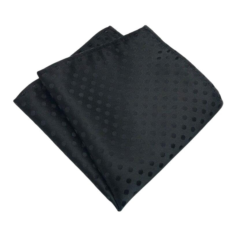 Dotted Elegant Silk Pocket Square GR Black 