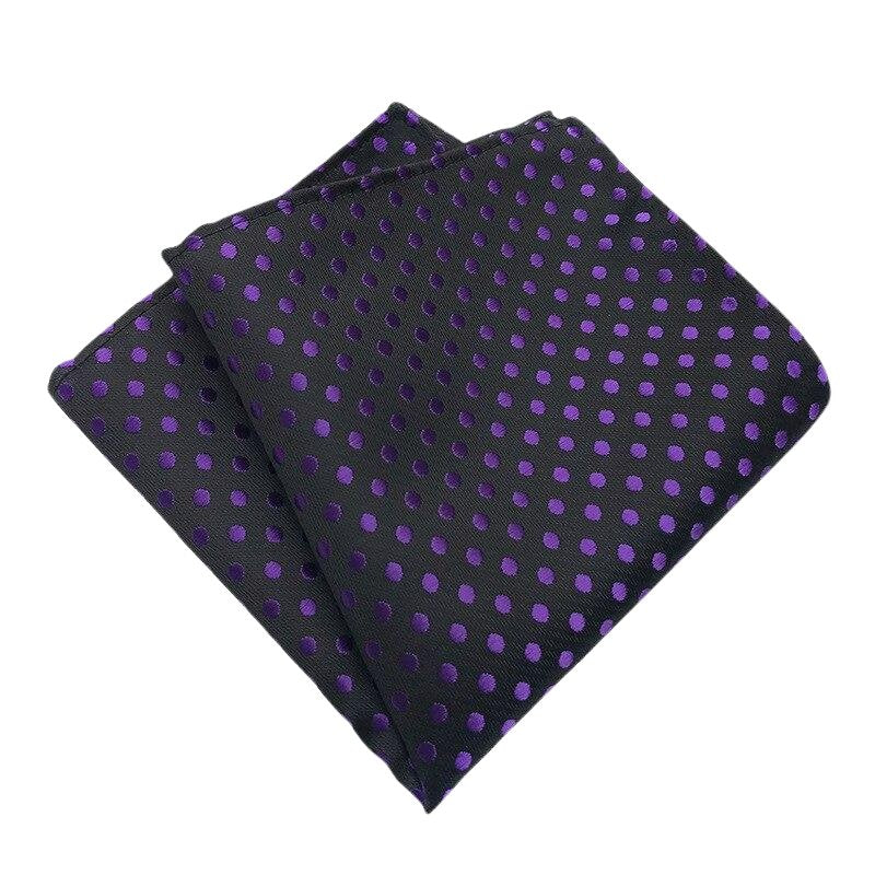 Dotted Elegant Silk Pocket Square GR Purple 
