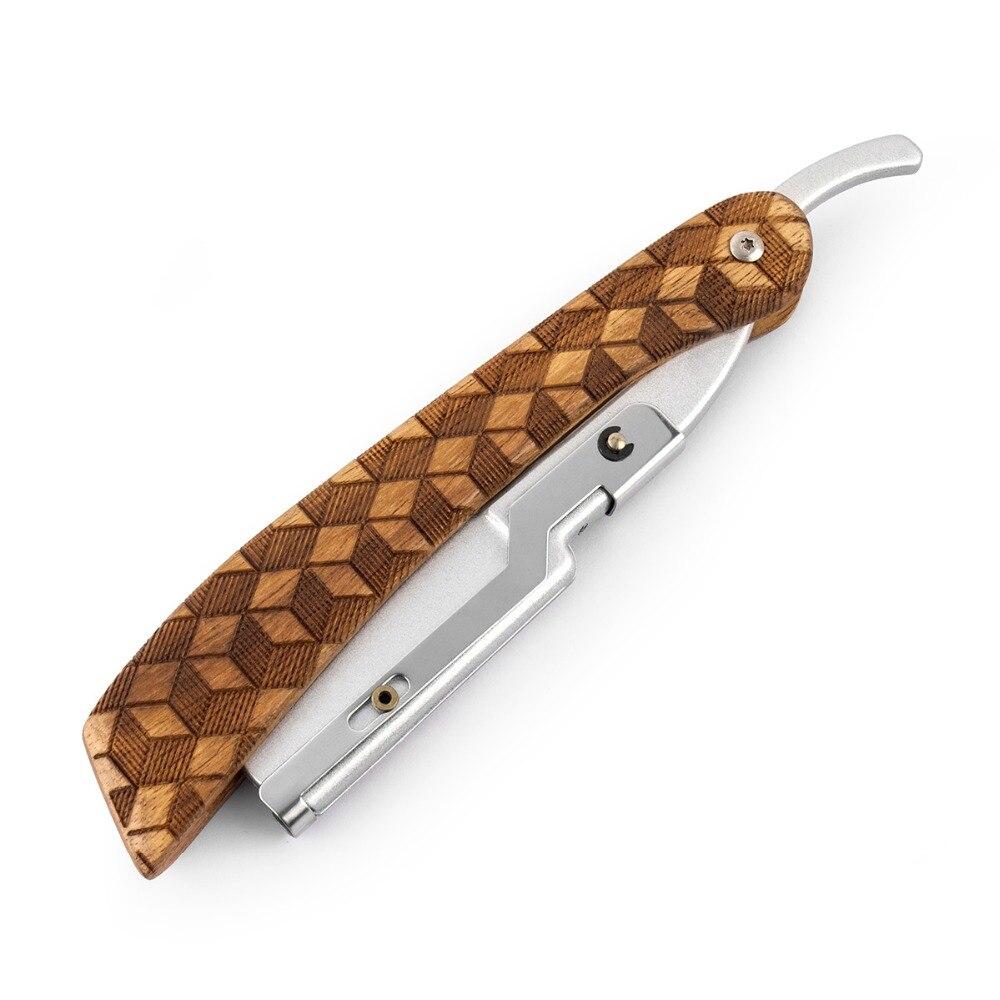 Double Edge Shavette Straight Razor With Pearwood Handle GR 