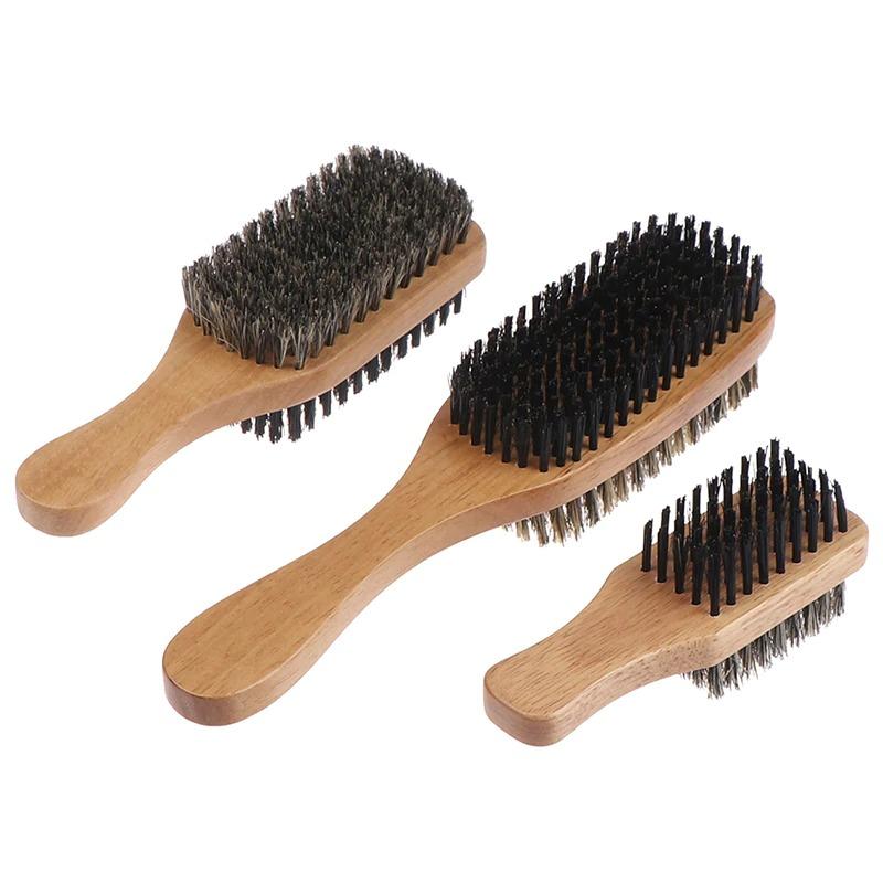 Premium Boar Bristle Brush for Men – Double Sided, Medium and Firm Bristles  for