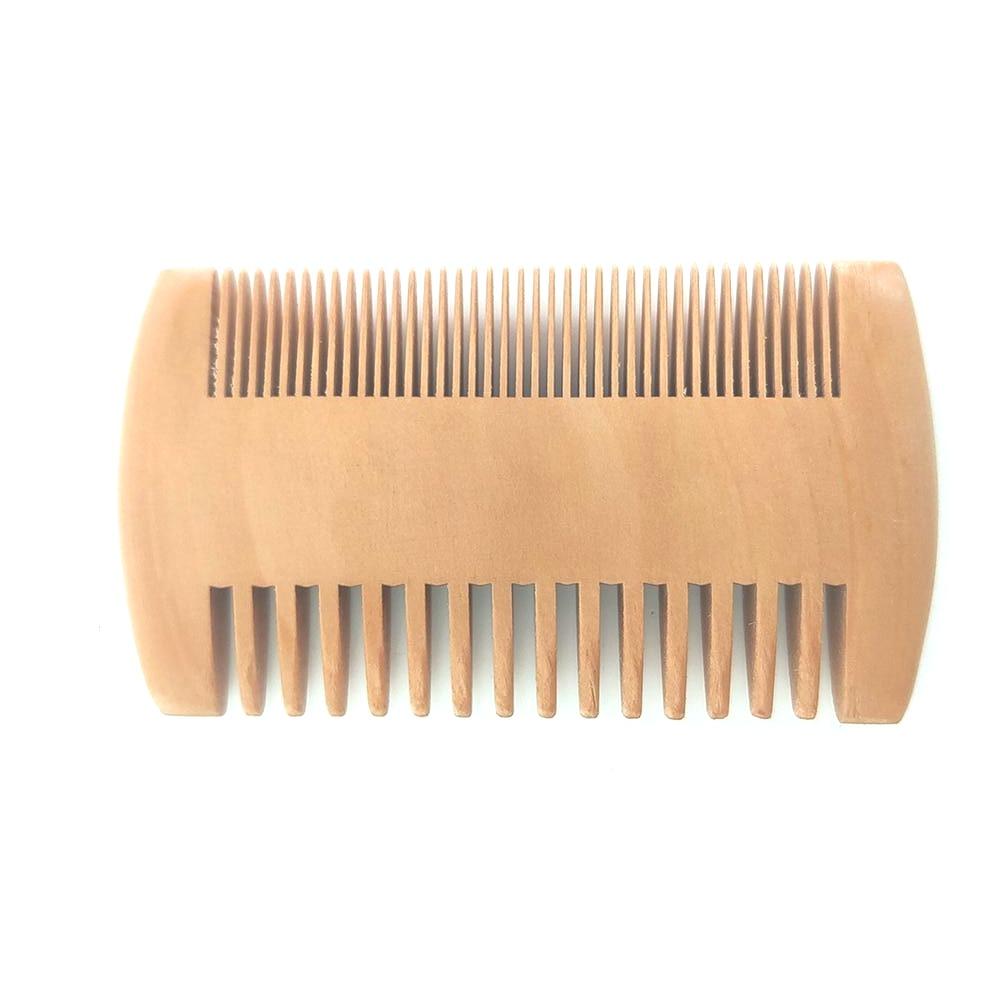 Double-sided Pearwood Beard Comb GR Beige 