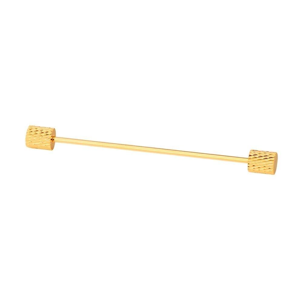 Engraved Gold-Tone Collar Bar GR Gold 