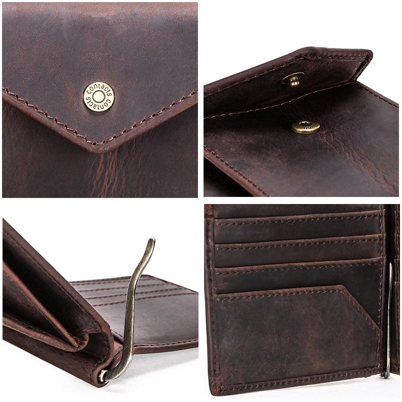 Federico Cow Leather Money Clip Wallet RFID GR 