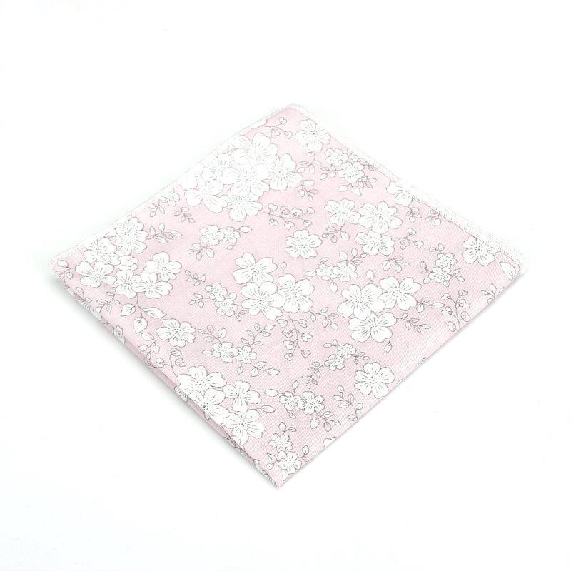Floral Boho Cotton Handkerchief GR Light Pink 