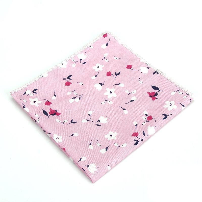 Floral Boho Cotton Handkerchief GR Pink 