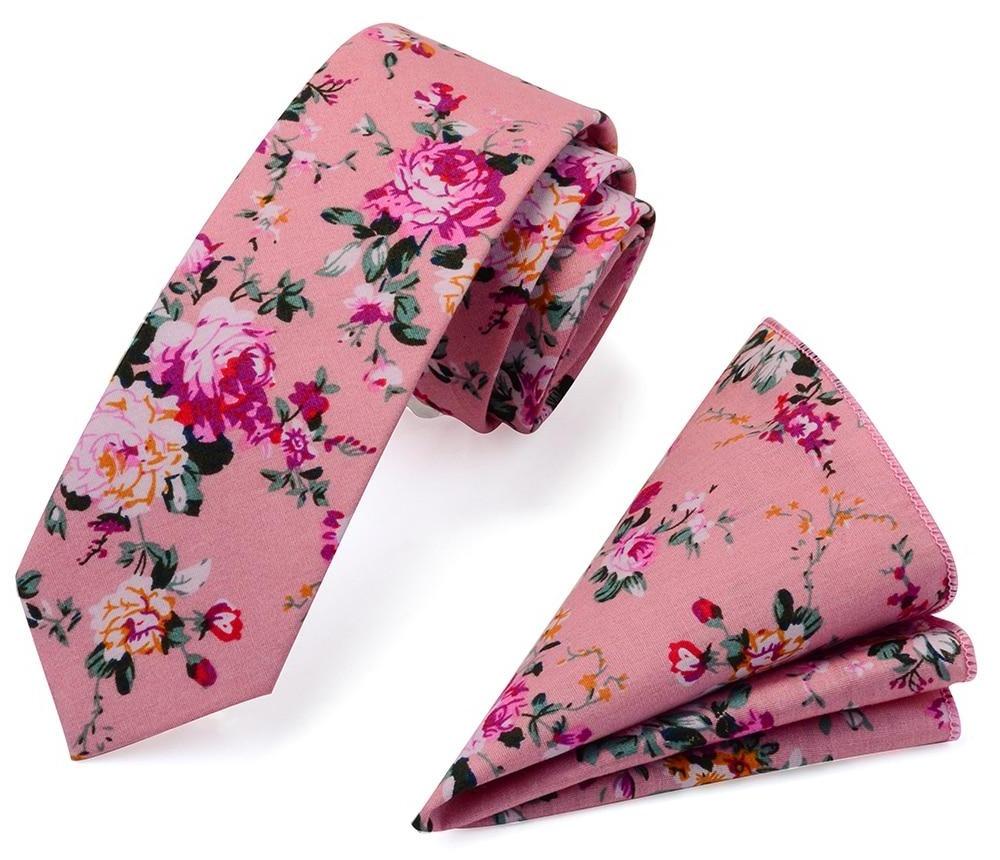 Floral Cotton Tie Set GR Pink 