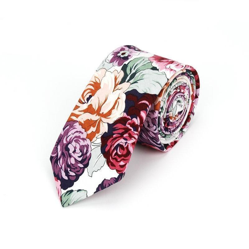 Flowered Soft Cotton Tie GR 