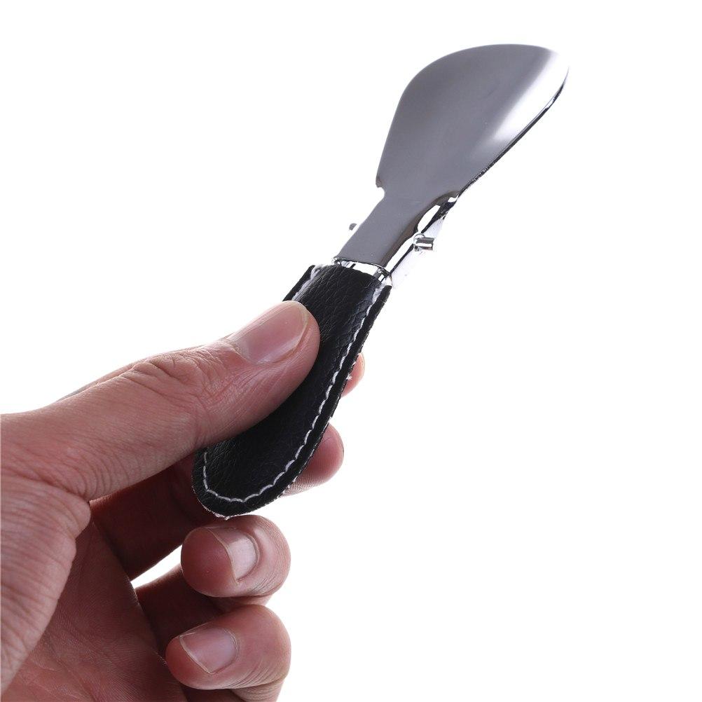 Foldable Tavel Metal Shoehorn With Leather Handle GR 