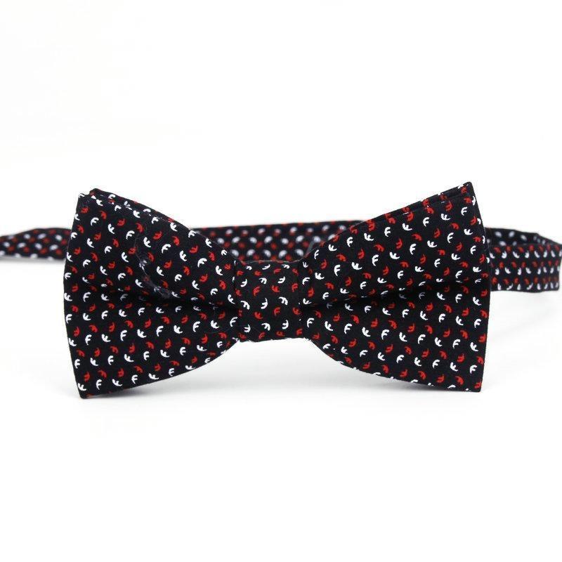 Foulard Bow Tie Pre-Tied GR Black & Red 