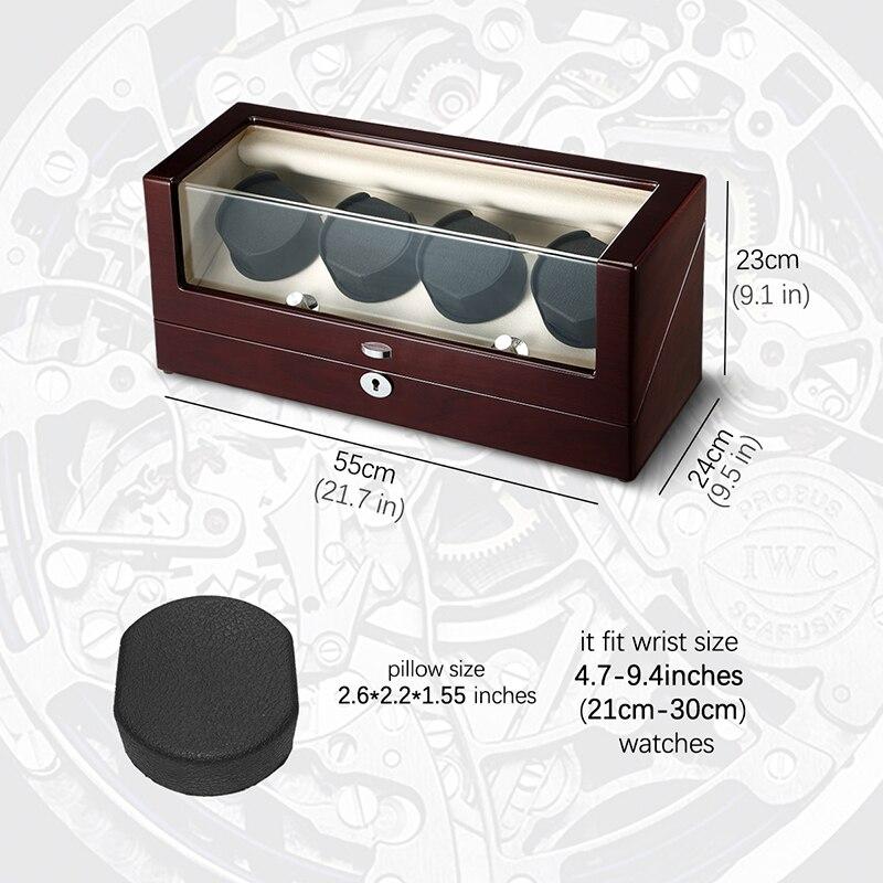 Frediano Mahagony Watch Winding Display Box Slots Gentleman Rules