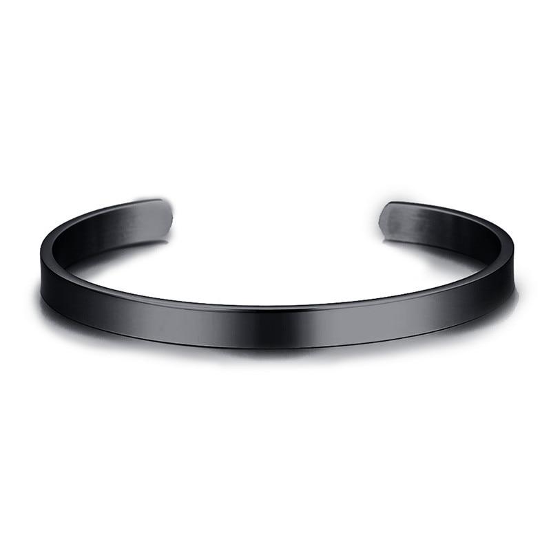 Fredrik Minimalist Metal Cuff Bracelet GR Black 