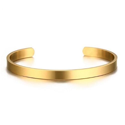 Fredrik Minimalist Metal Cuff Bracelet GR Gold 