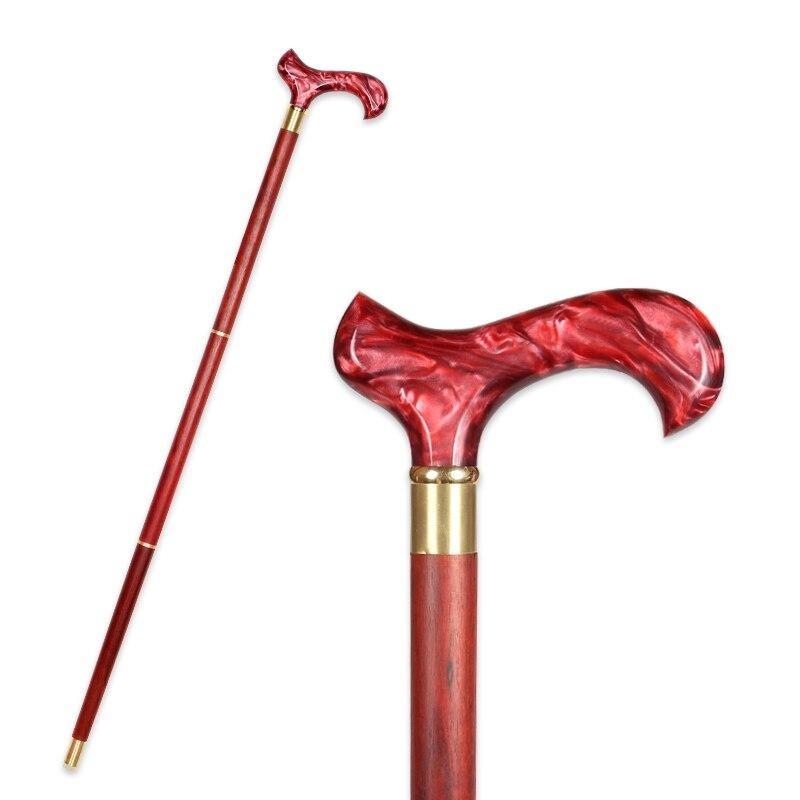 Gabriel Wooden Walking Stick With Red Brown Handle GR Brown 2 