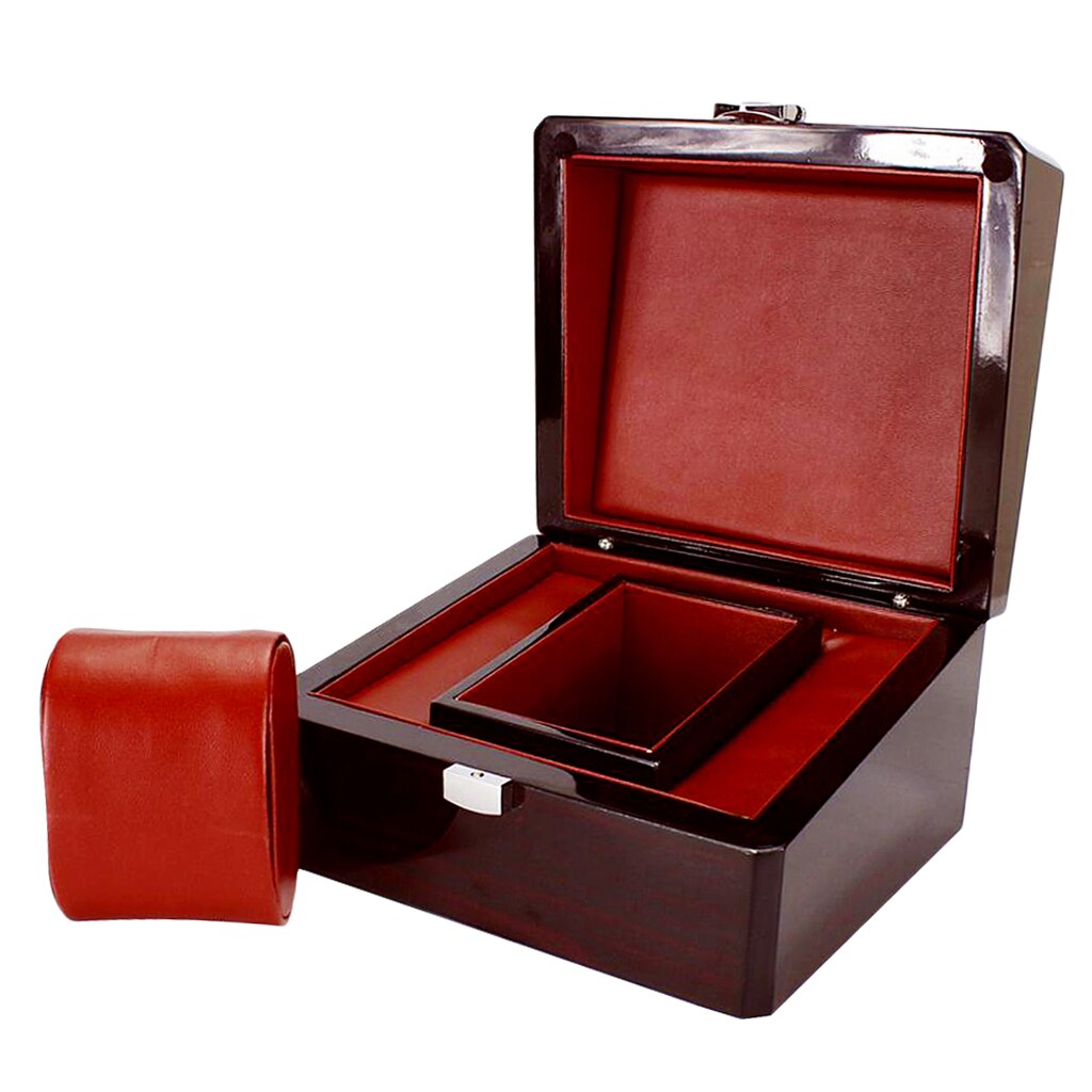 Gaspare Glossy Wooden Single Watch Box GR 