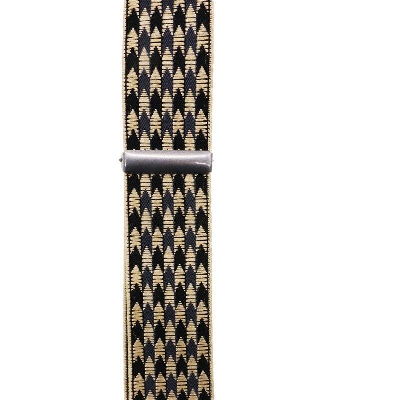 Giordano Patterned Retro Leather 6 Clip Business Suspenders 35 mm GR 