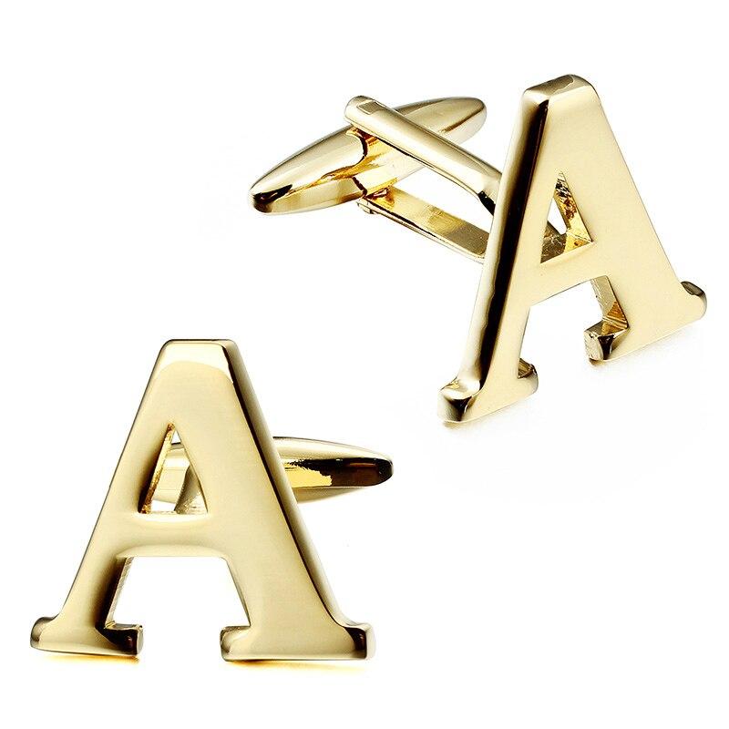 Gold-Tone Monogram Cufflinks GR A 