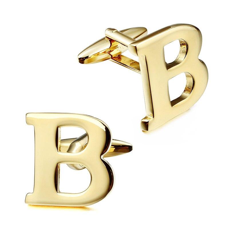 Gold-Tone Monogram Cufflinks GR B 