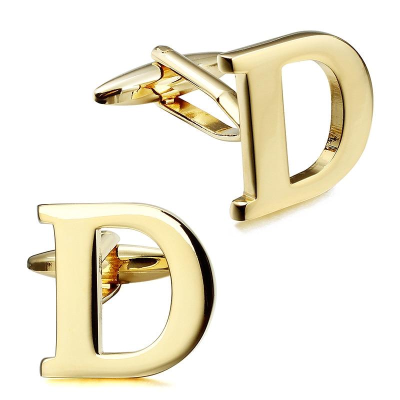Gold-Tone Monogram Cufflinks GR D 