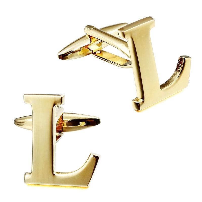 Gold-Tone Monogram Cufflinks GR L 
