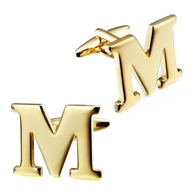 Gold-Tone Monogram Cufflinks GR M 