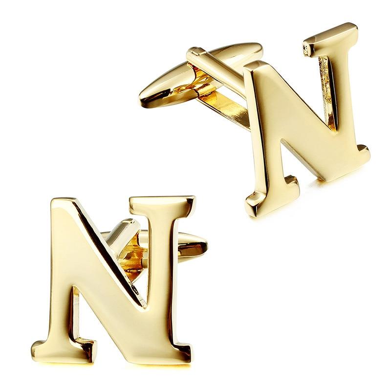 Gold-Tone Monogram Cufflinks GR N 