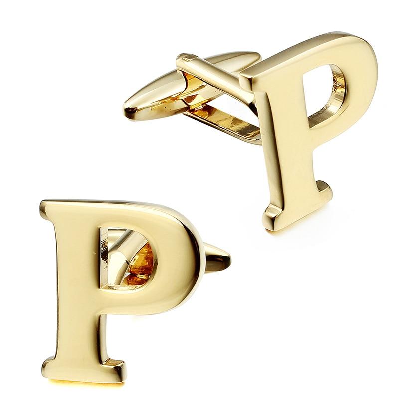 Gold-Tone Monogram Cufflinks GR P 
