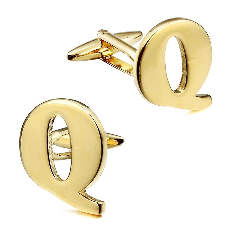 Gold-Tone Monogram Cufflinks GR Q 